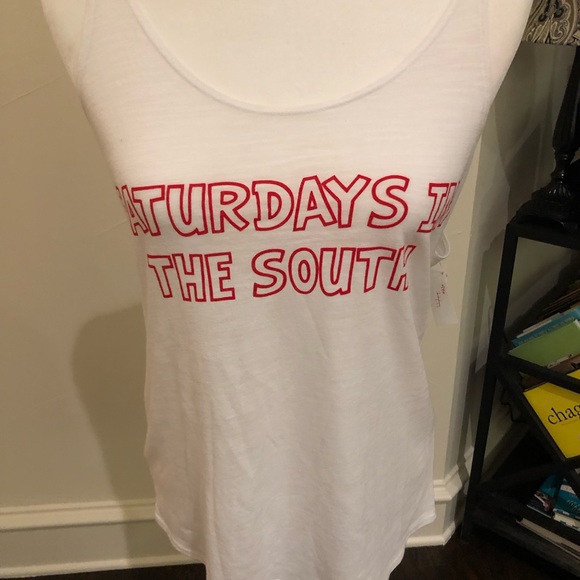 Bella Saturday in the South tank in red and white - Picture 2 of 4